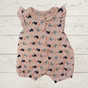 Little Me Blue Whale Romper- Size 3m